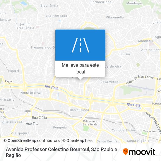 Avenida Professor Celestino Bourroul mapa