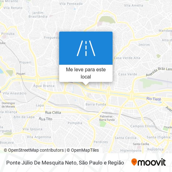 Ponte Júlio De Mesquita Neto mapa