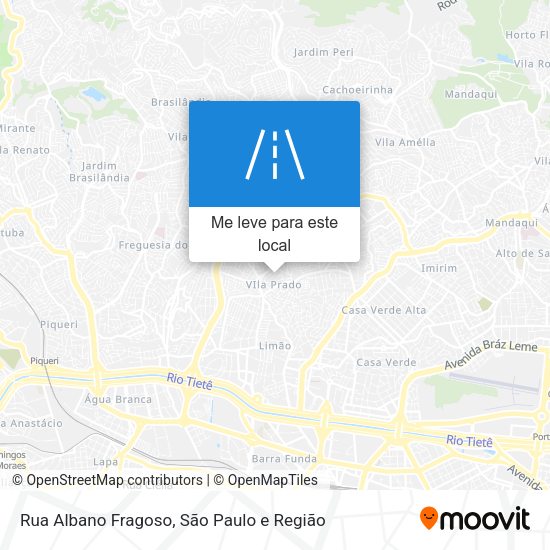 Rua Albano Fragoso mapa