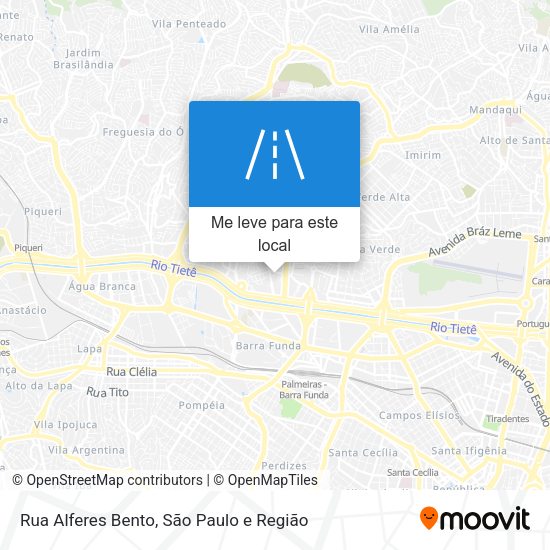 Rua Alferes Bento mapa
