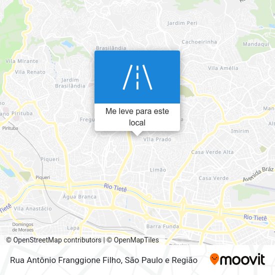 Rua Antônio Franggione Filho mapa