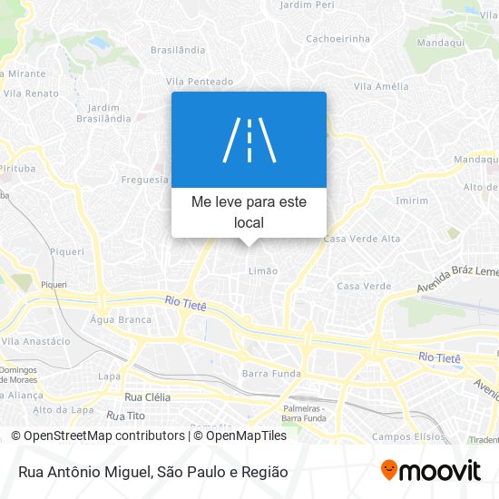 Rua Antônio Miguel mapa