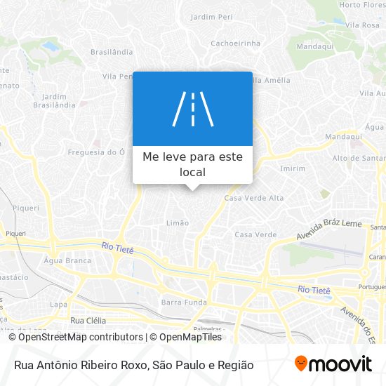 Rua Antônio Ribeiro Roxo mapa