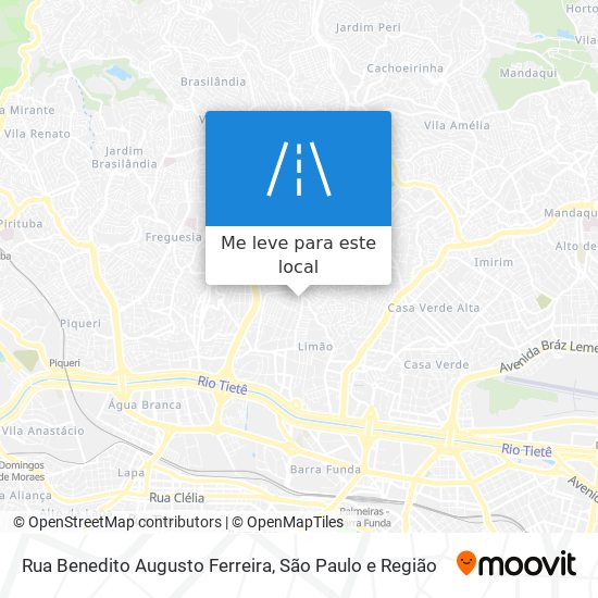 Rua Benedito Augusto Ferreira mapa