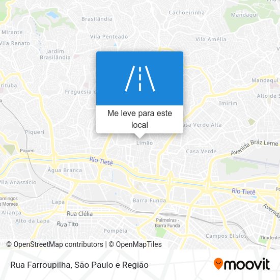 Rua Farroupilha mapa