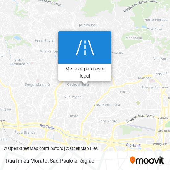 Rua Irineu Morato mapa