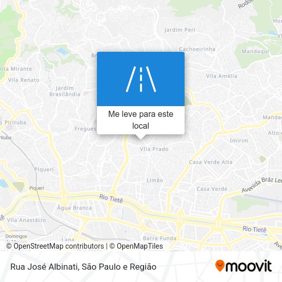 Rua José Albinati mapa