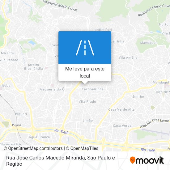 Rua José Carlos Macedo Miranda mapa