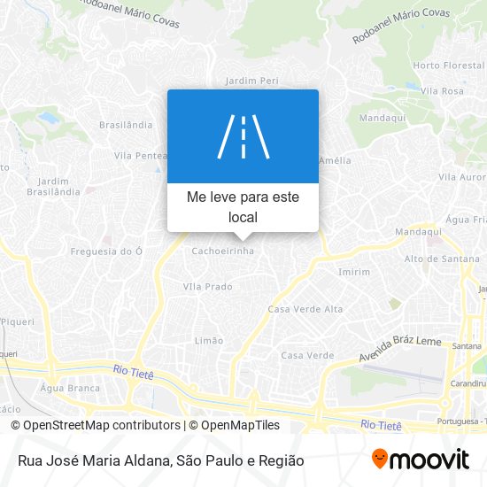 Rua José Maria Aldana mapa