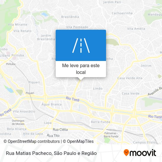 Rua Matias Pacheco mapa