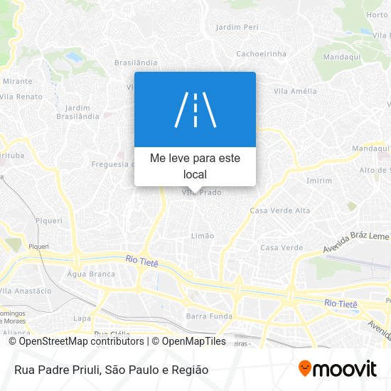 Rua Padre Priuli mapa