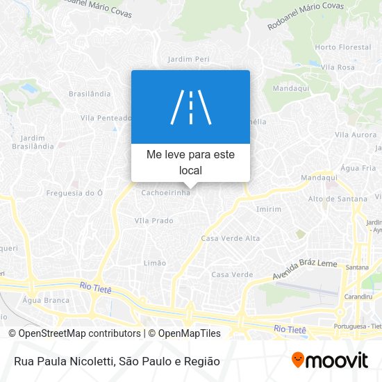 Rua Paula Nicoletti mapa