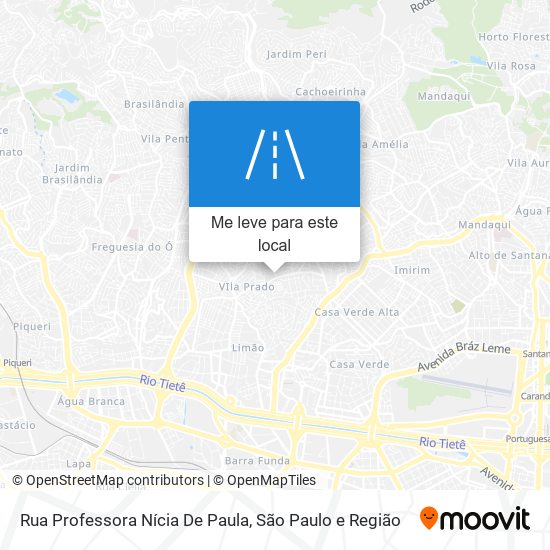 Rua Professora Nícia De Paula mapa