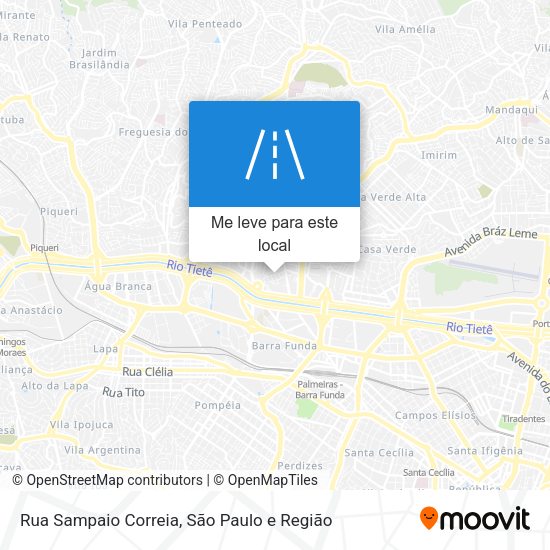 Rua Sampaio Correia mapa