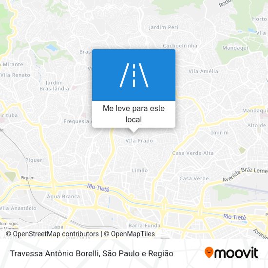 Travessa Antônio Borelli mapa