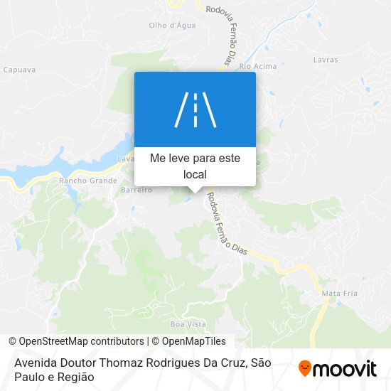 Avenida Doutor Thomaz Rodrigues Da Cruz mapa