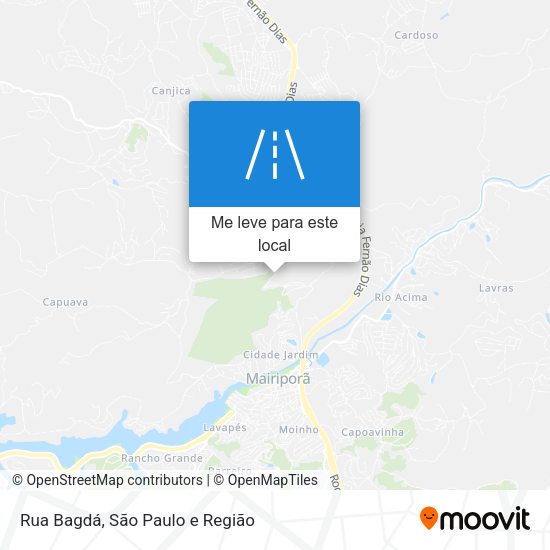 Rua Bagdá mapa