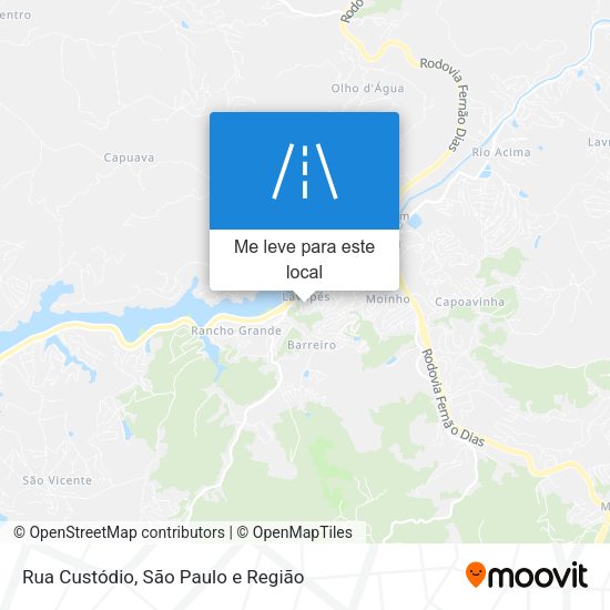 Rua Custódio mapa