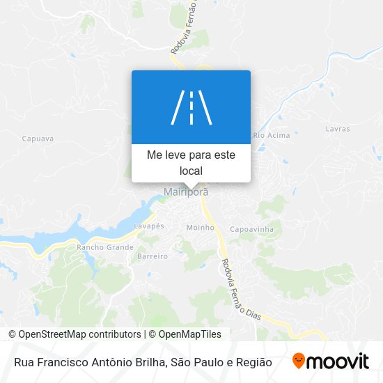 Rua Francisco Antônio Brilha mapa