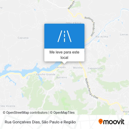 Rua Gonçalves Dias mapa