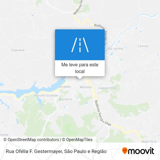 Rua Ofélia F. Gestermayer mapa