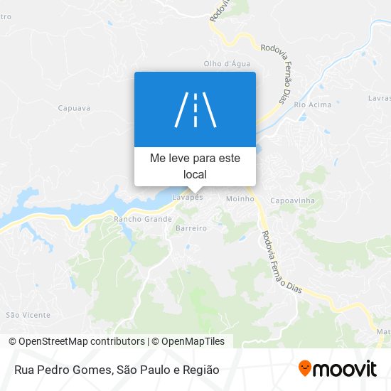 Rua Pedro Gomes mapa