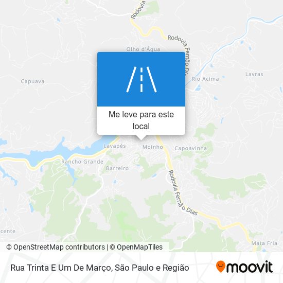 Rua Trinta E Um De Março mapa