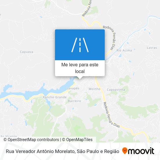 Rua Vereador Antônio Morelato mapa