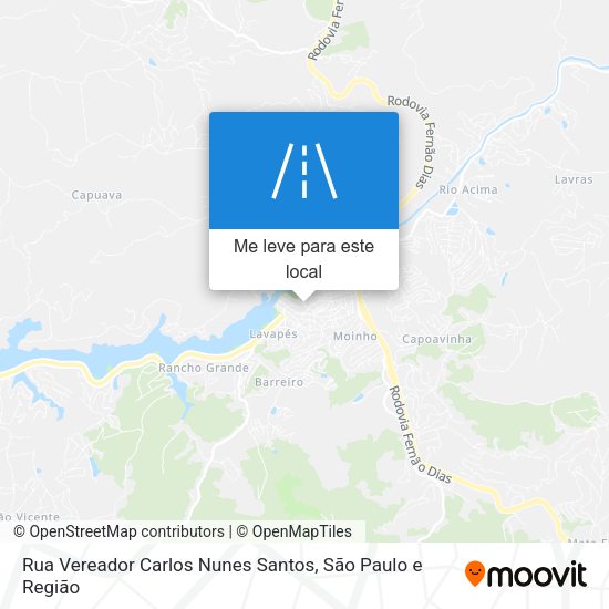 Rua Vereador Carlos Nunes Santos mapa