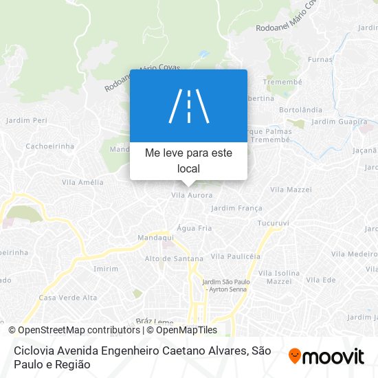 Ciclovia Avenida Engenheiro Caetano Alvares mapa