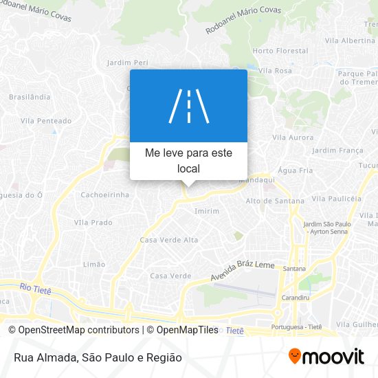 Rua Almada mapa