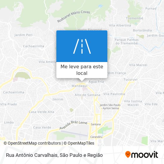 Rua Antônio Carvalhais mapa