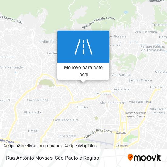 Rua Antônio Novaes mapa