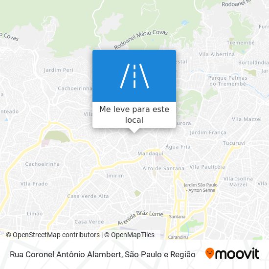 Rua Coronel Antônio Alambert mapa