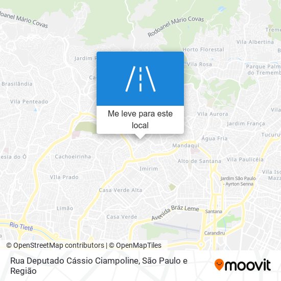 Rua Deputado Cássio Ciampoline mapa