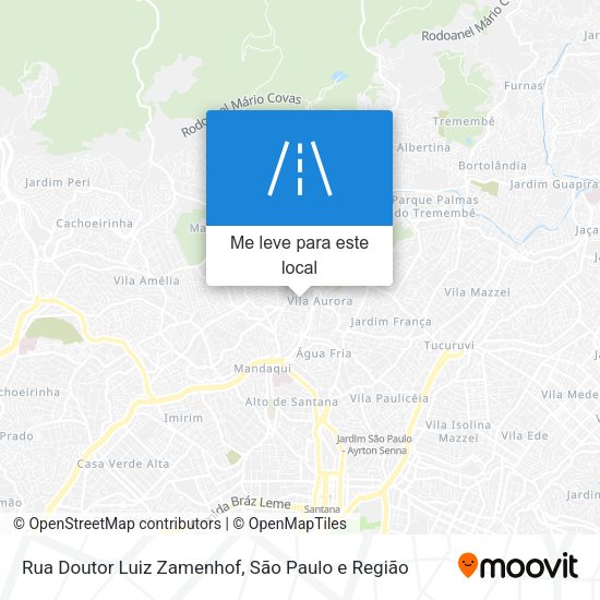 Rua Doutor Luiz Zamenhof mapa