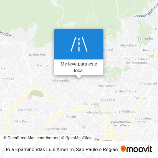 Rua Epaminondas Luis Amorim mapa
