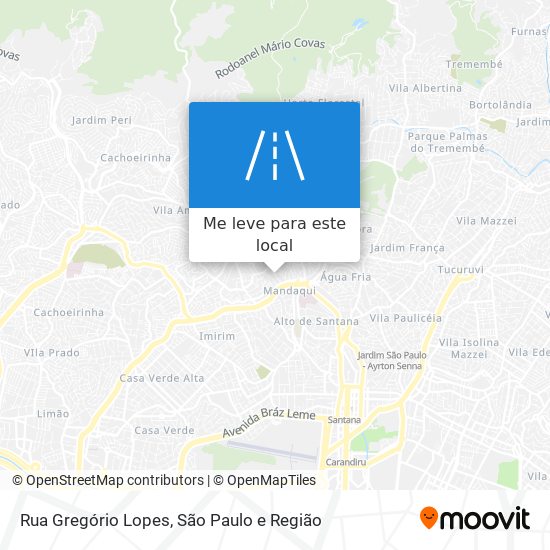 Rua Gregório Lopes mapa