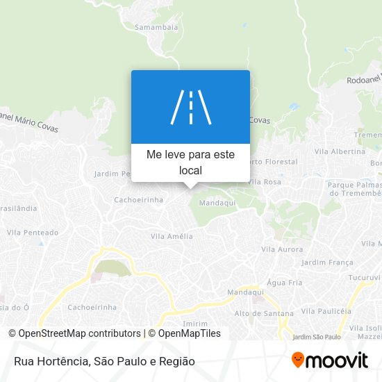 Rua Hortência mapa