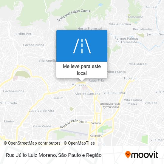 Rua Júlio Luiz Moreno mapa
