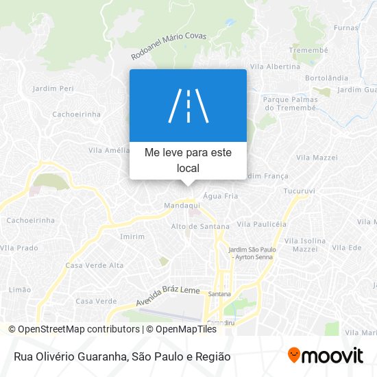 Rua Olivério Guaranha mapa