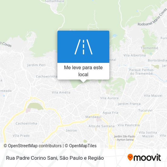 Rua Padre Corino Sani mapa