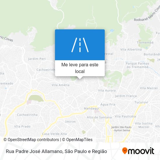Rua Padre José Allamano mapa