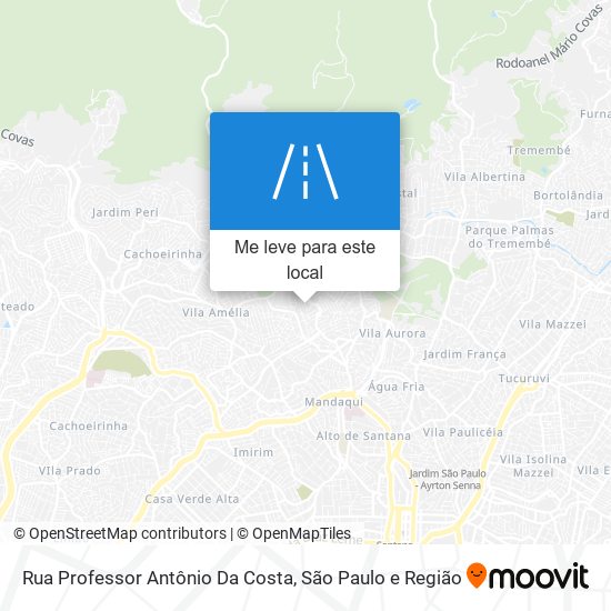 Rua Professor Antônio Da Costa mapa