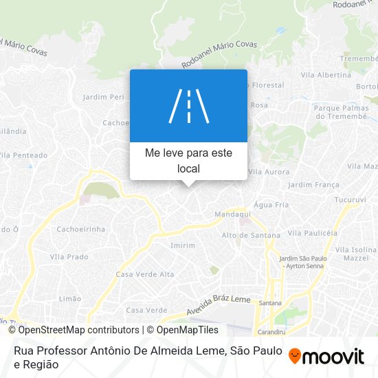 Rua Professor Antônio De Almeida Leme mapa