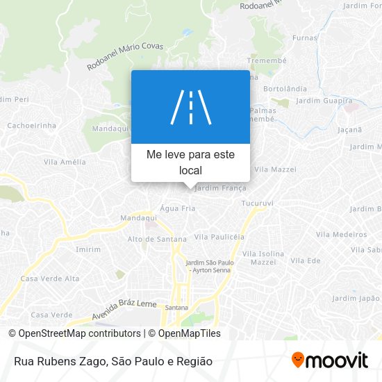 Rua Rubens Zago mapa