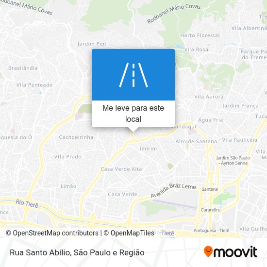 Rua Santo Abílio mapa