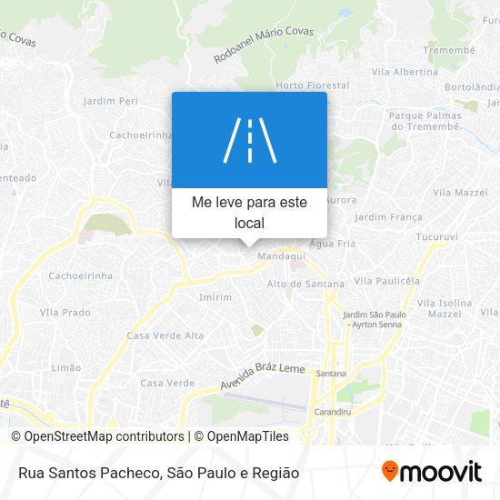 Rua Santos Pacheco mapa