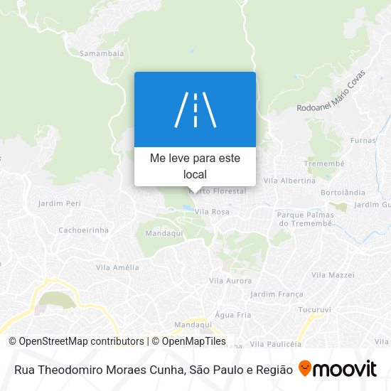 Rua Theodomiro Moraes Cunha mapa