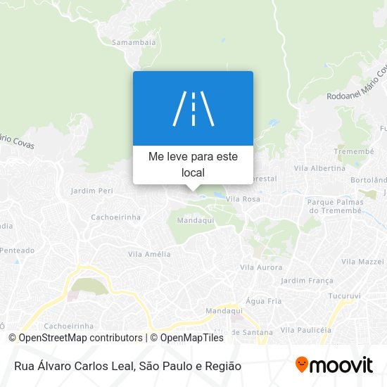 Rua Álvaro Carlos Leal mapa
